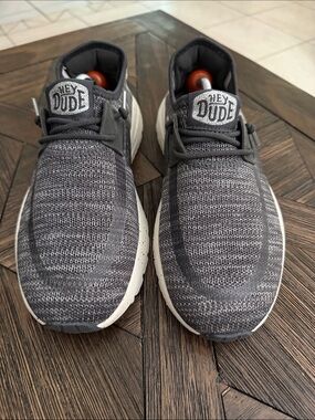 Hey Dude Sirocco Slip-On Sneakers Gray Striped Women’s Size 9